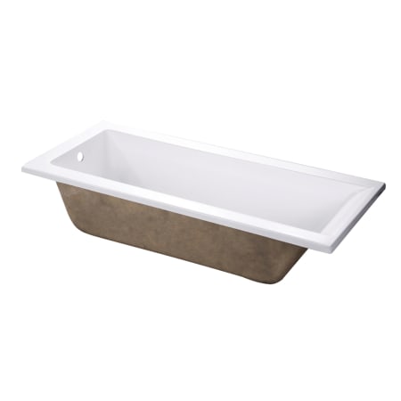Kingston Brass 67" Drop In Acrylic Soaking Tub with Reversible Drain and Overflow White