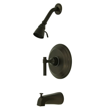 Kingston Brass Milano Tub and Shower Trim Package with 1.8 GPM Single Function Shower Head Oil Rubbed Bronze