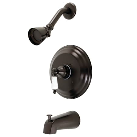 Kingston Brass Vintage Pressure Balanced Valve Trim Only with Single Lever Handle and Integrated Diverter Oil Rubbed Bronze