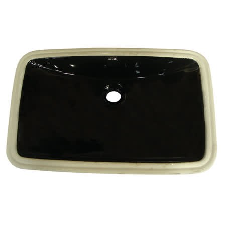Kingston Brass Forum 18-1/2" Rectangular Ceramic Undermount Bathroom Sink Black
