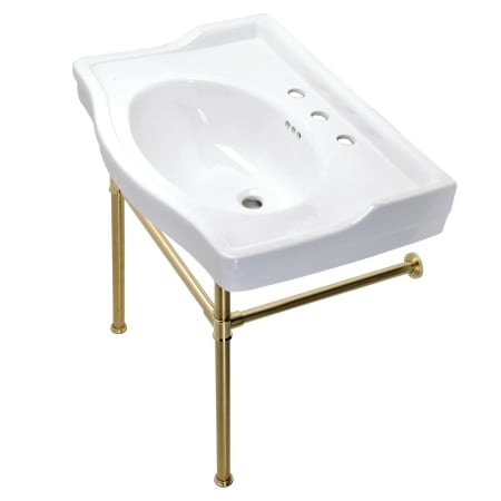 Kingston Brass Victorian 30" Console Sink Brushed Brass