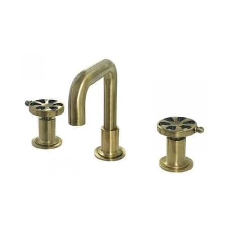 Kingston Brass Belknap 1.2 GPM Widespread Bathroom Faucet with Pop-Up Drain Assembly Antique Brass