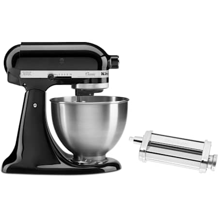 KitchenAid 144 Oz. 275 Watt Stand Mixer with Pasta Roller Attachment and 10 Speeds Onyx Black