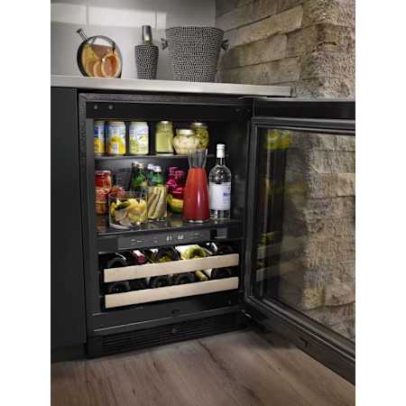 KitchenAid-KA-FD36FS-DF30FS-30OTR1000-24BIVW-FD-Beverage Center Door Open