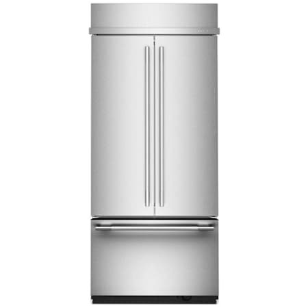 KitchenAid 36 Inch Wide 20.8 Cu. Ft. Fingerprint Resistant French Door Refrigerator with Max Cool and Produce Preserver PrintShield Stainless