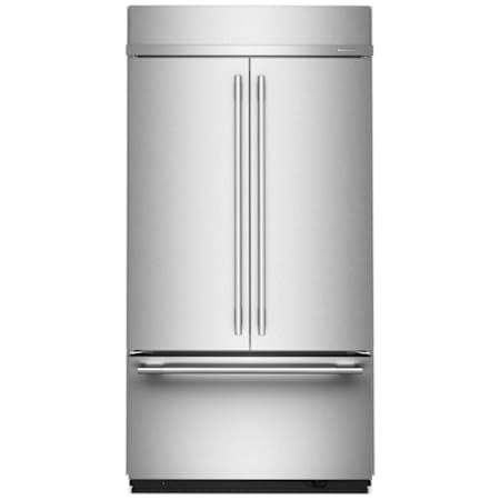 KitchenAid 42 Inch Wide 24.2 Cu. Ft. Energy Star Certified Fingerprint Resistant French Door Refrigerator with Max Cool and Max Freeze PrintShield Stainless