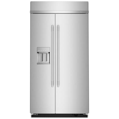KitchenAid 42 Inch Wide 25.1 Cu. Ft. Energy Star Certified Fingerprint Resistant Side By Side Refrigerator with Max Cool and Max Freeze PrintShield Stainless