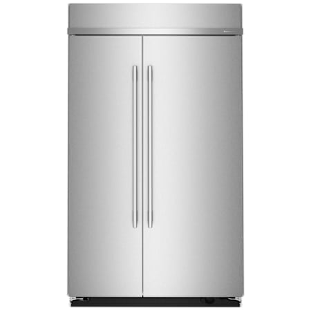 KitchenAid 48 Inch Wide 30 Cu. Ft. Fingerprint Resistant Side By Side Refrigerator with Max Cool and Max Freeze PrintShield Stainless
