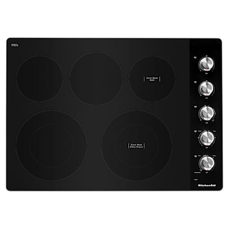 KitchenAid 30 Inch Wide Built-In Electric Cooktop Stainless Steel