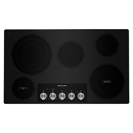 KitchenAid 36 Inch Wide Built-In Electric Cooktop Black