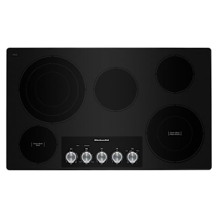 KitchenAid 36 Inch Wide Built-In Electric Cooktop Stainless Steel