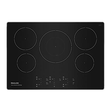 KitchenAid 30 Inch Wide 5 Burner Induction Cooktop with Sensor Induction Technology Stainless Steel