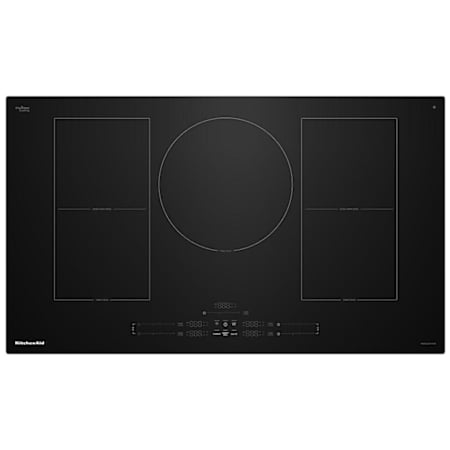 KitchenAid 36 Inch Wide 5 Burner Electric Cooktop with Even-Heat™ Zone and Power Boost Black
