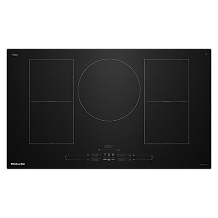 KitchenAid 36 Inch Wide 5 Burner Electric Cooktop with Even-Heat Zone and Power Boost Black