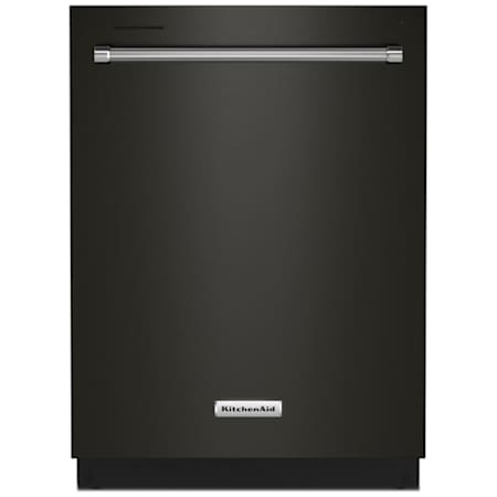KitchenAid Eco 24 Inch Wide 15 Place Setting Built-In Fingerprint Resistant Top Control Dishwasher with SatinGlide Rails and ProWash Cycle Black Stainless Steel with PrintShield