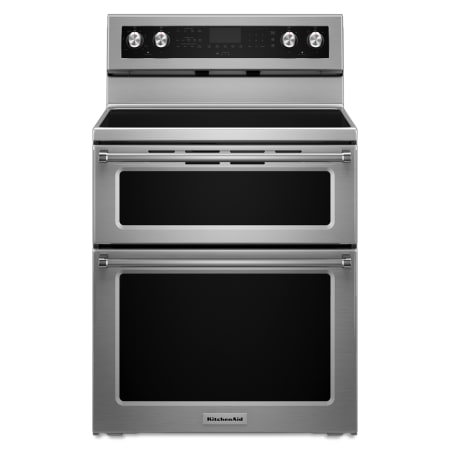 KitchenAid 30 Inch Wide 6.7 Cu. Ft. Electric Freestanding Range with Double Ovens and Even-Heat Convection Stainless Steel