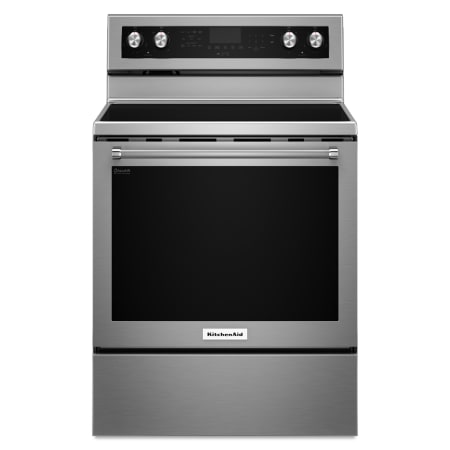KitchenAid 30 Inch Wide 6.4 Cu. Ft. Electric Freestanding Range with Storage Drawer and Even-Heat Convection Stainless Steel
