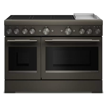 KitchenAid 48 Inch Wide Free Standing, Slide In Induction Range with Air Fry and Even-Heat True Convection Black Ore