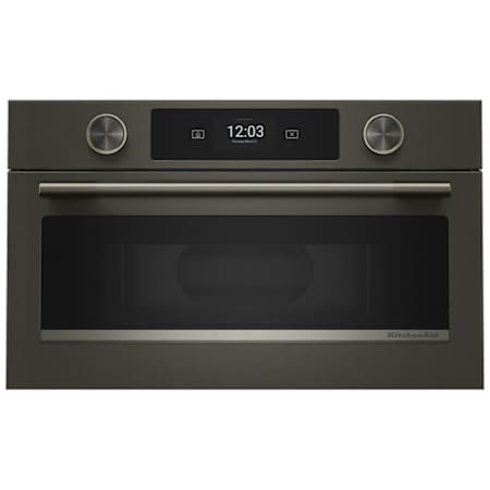 KitchenAid 30 Inch Wide Built In Microwave with Air Fry and Broil Element Black Ore