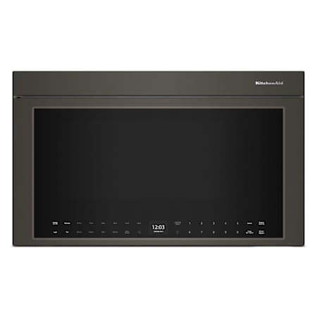 KitchenAid 30 Inch Wide 1.1 Cu. Ft. 950 Watts Over the Range Microwave with Air Fry and Bake Mode Black Ore