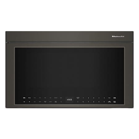 KitchenAid 30 Inch Wide 1.1 Cu. Ft. 950 Watts Over the Range Microwave with Air Fry and Broil Mode Black Ore