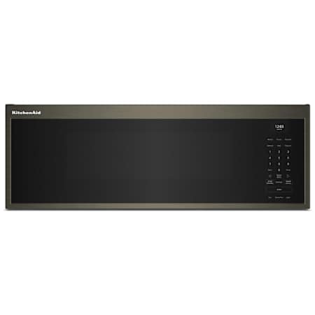 KitchenAid 30 Inch Wide 1.1 Cu. Ft. 1000 Watt Fingerprint Resistant Over the Range Microwave with Dual Fan Ventilation Black Stainless