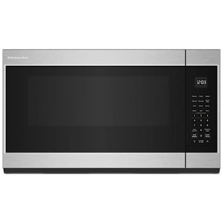 KitchenAid 30 Inch Wide 1.9 Cu. Ft. 1000 Watt Fingerprint Resistant Over the Range Microwave with LCD Display PrintShield Stainless