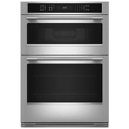 KitchenAid 30 Inch Wide 6.4 Cu. Ft. Fingerprint Resistant Electric Oven and Microwave Combo with Even-Heat™ True Convection and Self-Clean PrintShield Stainless