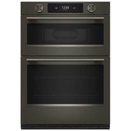 KitchenAid 30 Inch Wide 6.4 Cu. Ft. Electric Oven and Microwave Combo with Even-Heat™ True Convection and Proofing Mode Black Ore