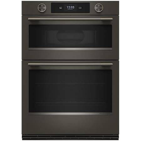 KitchenAid 30 Inch Wide 6.4 Cu. Ft. Electric Oven and Microwave Combo with Intelligent Cooking Camera Black Ore