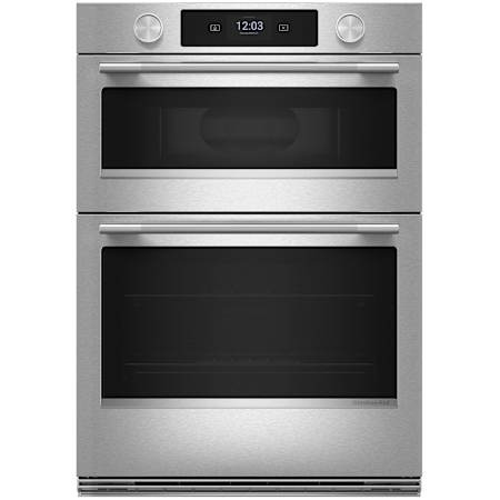 KitchenAid 30 Inch Wide 6.4 Cu. Ft. Fingerprint Resistant Electric Oven and Microwave Combo PrintShield Stainless