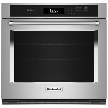 KitchenAid 30 Inch Wide 5 Cu. Ft. Fingerprint Resistant Electric Single Oven with Air Fry Stainless Steel with PrintShield