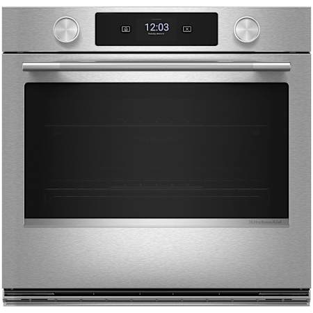 KitchenAid 30 Inch Wide 5 Cu. Ft. Fingerprint Resistant Electric Single Oven PrintShield Stainless