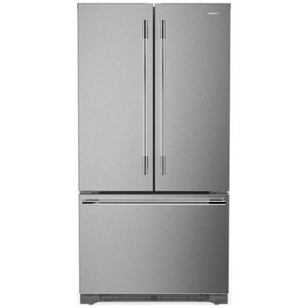 KitchenAid 36 Inch Wide 22 Cu. Ft. Fingerprint Resistant French Door Refrigerator with Max Cool and Preserva Cooling System PrintShield Stainless