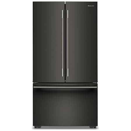 KitchenAid 36 Inch Wide 24 Cu. Ft. Energy Star Certified French Door Refrigerator with Max Cool and Max Freeze Black Ore
