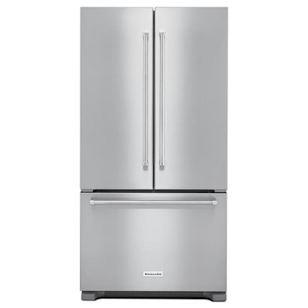 KitchenAid 36 Inch Wide 22.0 Cu. Ft. Counter Depth French Door Refrigerator with ExtendFresh and Internal Water Dispenser Stainless Steel