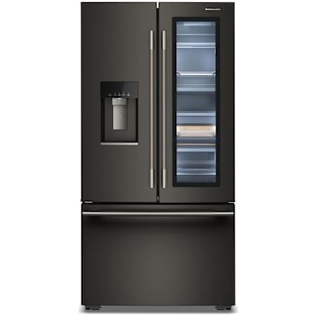 KitchenAid 36 Inch Wide 23.8 Cu. Ft. Energy Star Certified French Door Refrigerator Black Ore