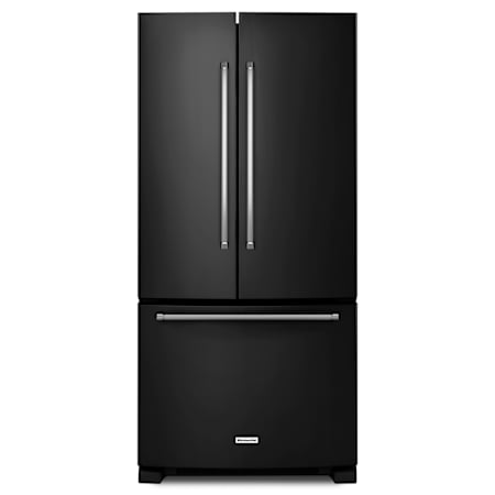 KitchenAid 33 Inch Wide 22.11 Cu. Ft. Energy Star Rated French Door Refrigerator with ExtendFresh™ Temperature Management System Black