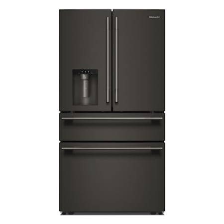 KitchenAid 36 Inch Wide 28.74 Cu. Ft. Energy Star Certified French Door Refrigerator with Max Freeze and Max Cool Black Ore