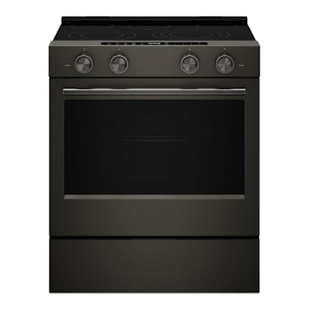 KitchenAid 30 Inch Wide 5.3 Cu. Ft. Energy Star Certified Free Standing, Slide In Electric Range with Air Roast and Proof Mode Black Ore