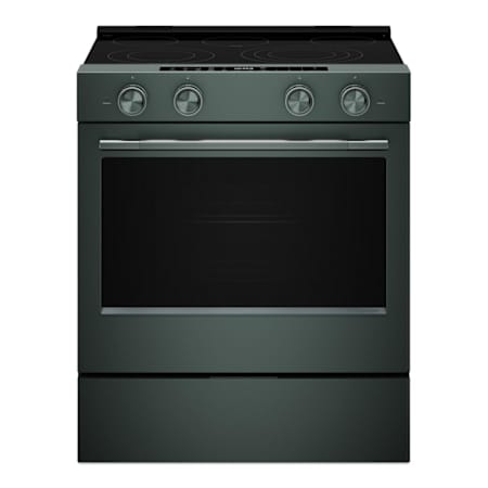 KitchenAid 30 Inch Wide 5.3 Cu. Ft. Energy Star Certified Free Standing, Slide In Electric Range with Air Roast and Proof Mode Juniper