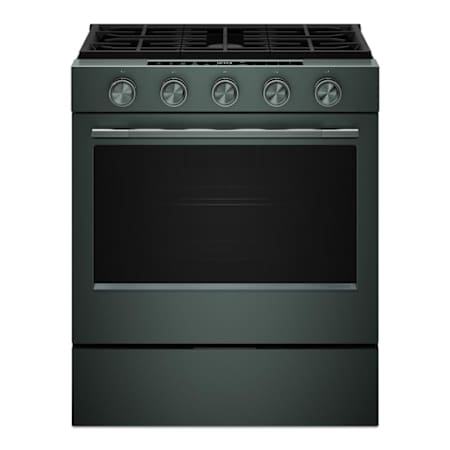 KitchenAid 30 Inch Wide 5 Cu. Ft. Free Standing, Slide In Gas Range with Air Roast and Proof Mode Juniper