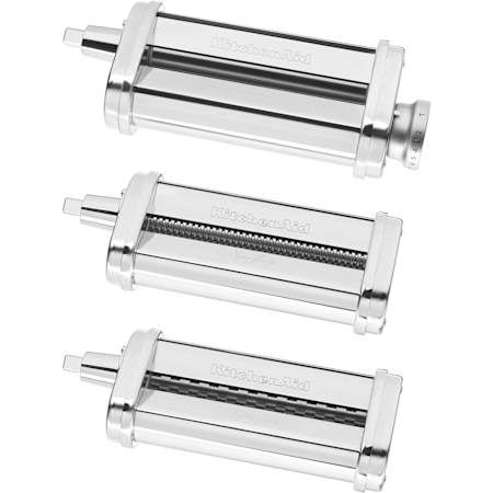 KitchenAid 4 Inch 3 Piece Pasta Roller and Cutter Attachment for KitchenAid Stand Mixers with Spaghetti and Fettucine Cutter N/A