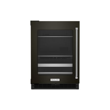 KitchenAid 24 Inch Wide Beverage Center with Motion Activated LED Lighting Black Stainless Steel with PrintShield