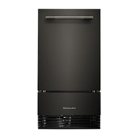 KitchenAid 18 Inch Wide 35 Lbs. Capacity Free Standing, Built-In Ice Maker with Max Ice and Self-Cleaning Cycle Black Ore