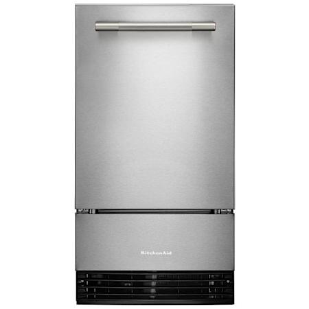 KitchenAid 18 Inch Wide 35 Lbs. Capacity Undercounter Ice Maker with Self Cleaning Cycle and Built-In Drain Pump PrintShield Stainless