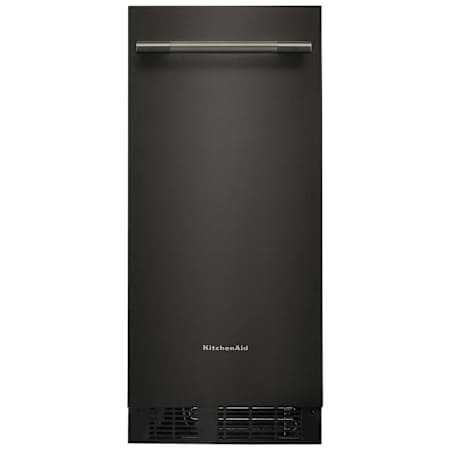 KitchenAid 15 Inch Wide 25 Lbs. Capacity Undercounter Ice Maker with Self Cleaning Cycle and Reversible Door Black Ore