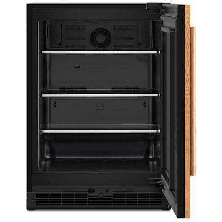 KitchenAid 24 Inch Wide 5 Cu. Ft. Panel Ready Right Hinge Compact Freezerless Refrigerator with Door Alarm and Glass Shelves Panel Ready