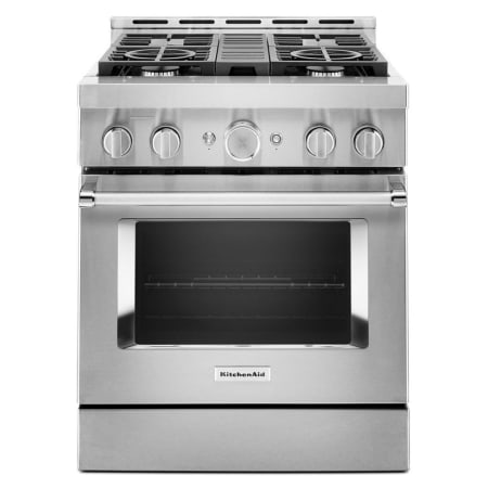 KitchenAid 30 Inch Wide 4.1 Cu. Ft. Free Standing Gas Range with Three-Level Convertible Grates Stainless Steel
