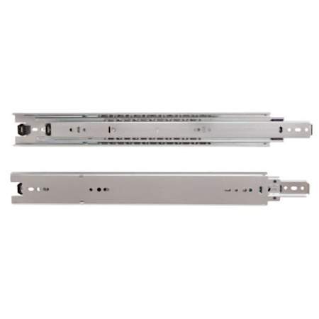 Knape and Vogt 8815 Series 28 Inch Over Travel Side Mount Ball Bearing Drawer Slide with 190 lbs. Weight Capacity - Set of 2 Zinc